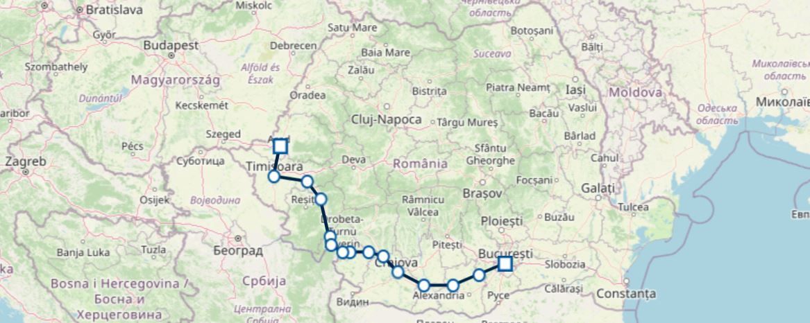 Nachtzüge IRN 78 und IRN 79 zwischen Bukarest und Arad über Timişoara der CFR
