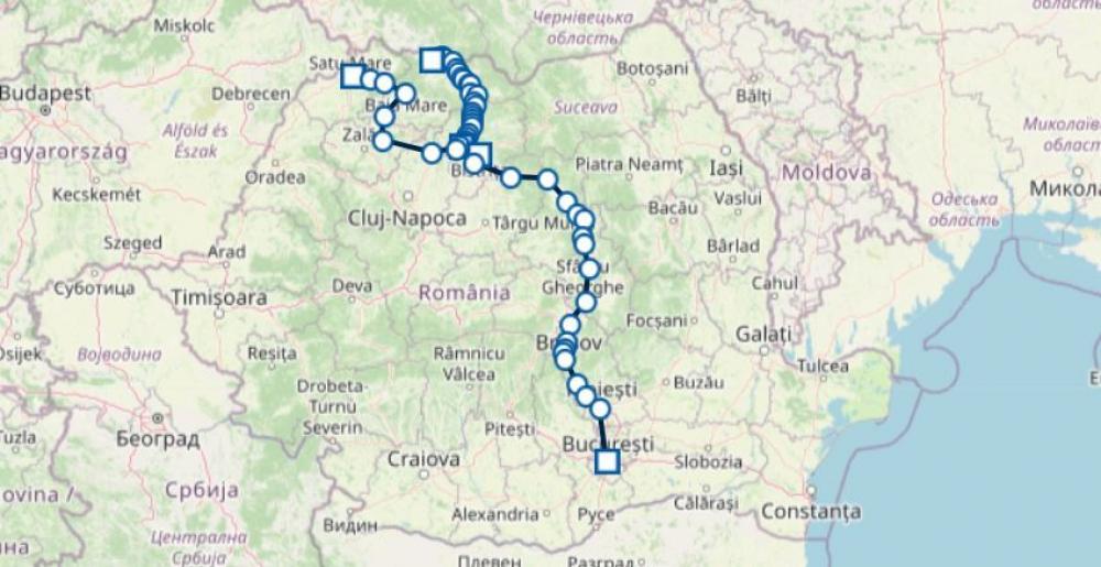 Nachtzüge IRN 1641 und IRN 1642 zwischen Bukarest und Satu Mare über Brasov der CFR