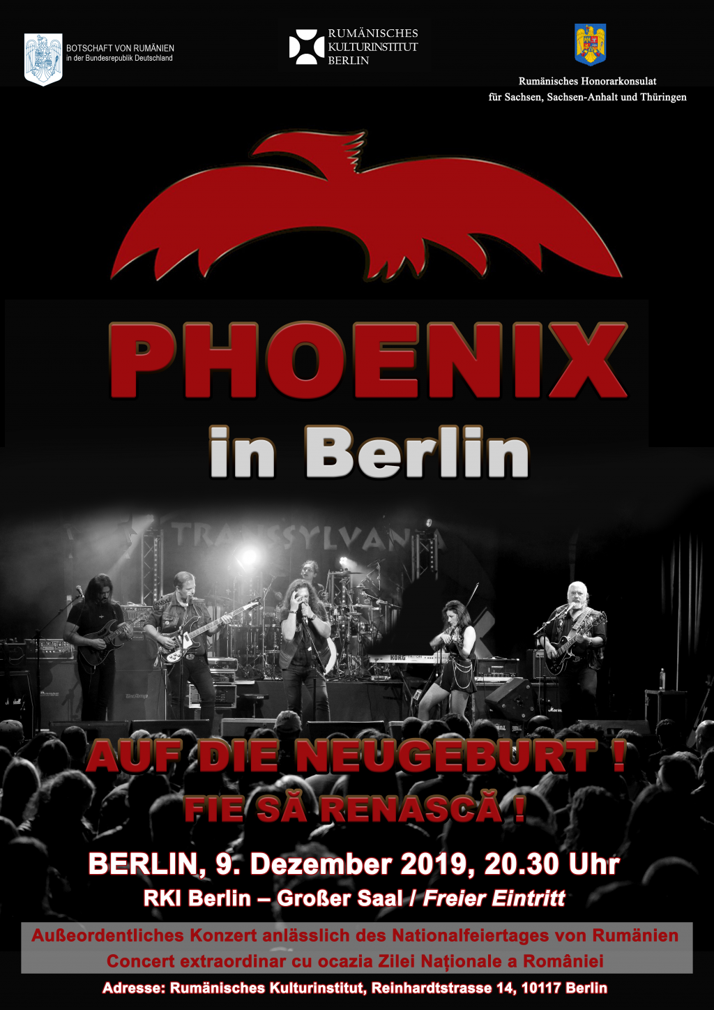 TRANSYLVANIA PHOENIX Konzert am 9.12.2019 in Berlin